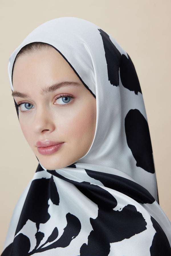 Farah Mulberry İpek Şal 70x190 cm - Klasik Siyah