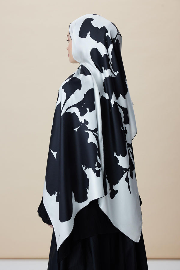 Farah Mulberry İpek Şal 70x190 cm - Klasik Siyah