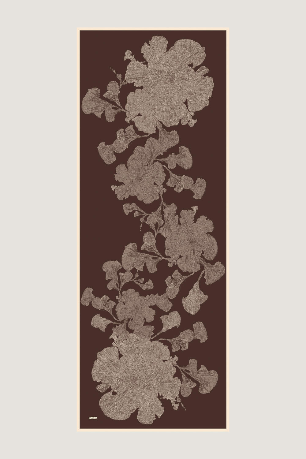 Farah Mulberry İpek Şal 70x190 cm - Kahverengi