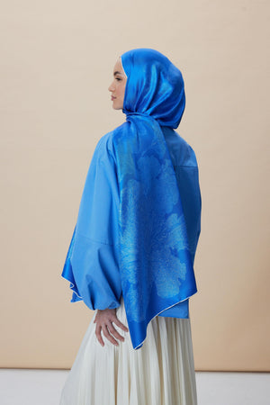 Farah Mulberry İpek Şal 70x190 - Saks