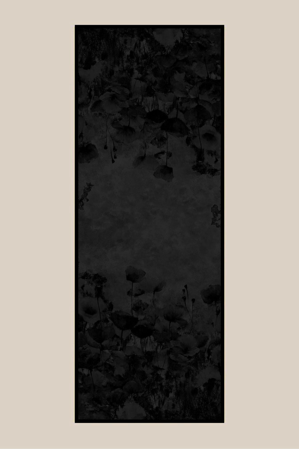 Gelincik Krep İpek Şal 70x190 Cm - Antrasit