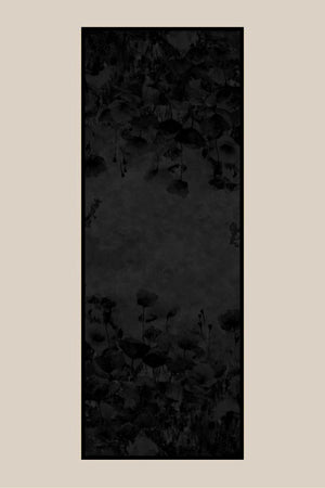Gelincik Krep İpek Şal 70x190 Cm - Antrasit