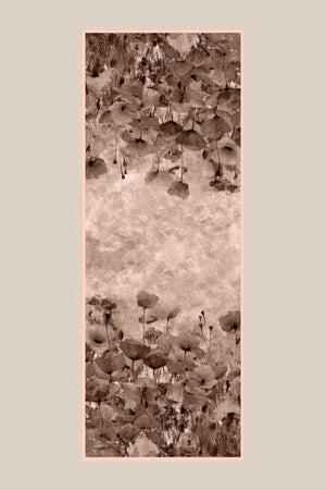 Gelincik Krep İpek Şal 70x190 Cm - Kum