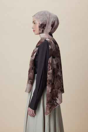 Gelincik Krep İpek Şal 70x190 Cm - Kum