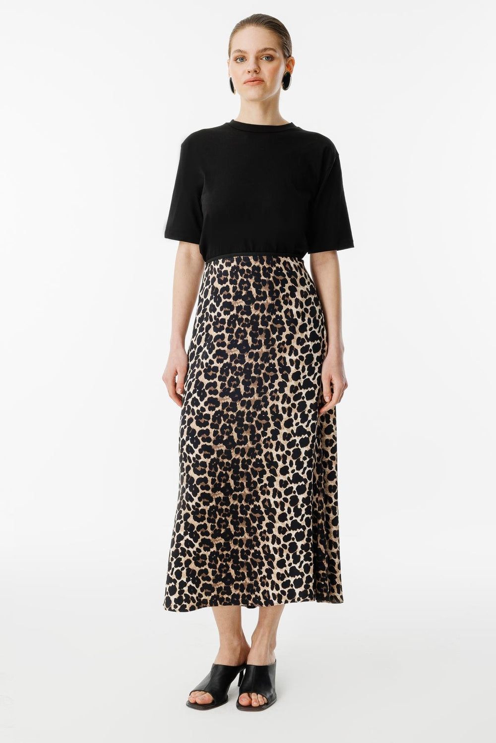 Leopar Desenli Etek