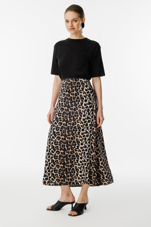 Leopar Desenli Etek