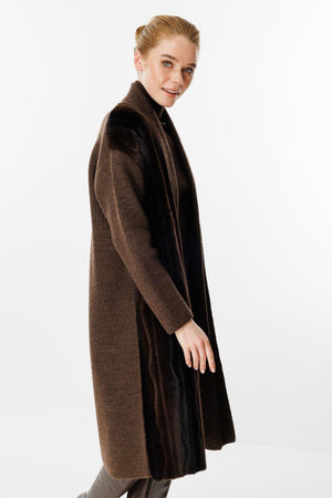 Kürk Detaylı Triko Hırka