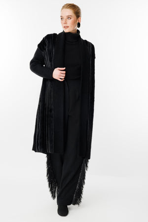 Kürk Detaylı Triko Hırka