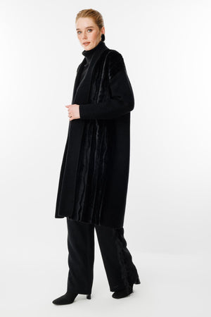 Kürk Detaylı Triko Hırka