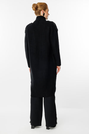 Kürk Detaylı Triko Hırka