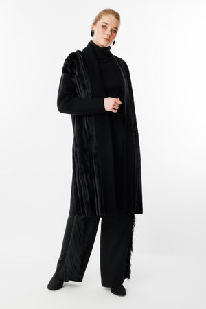 Kürk Detaylı Triko Hırka