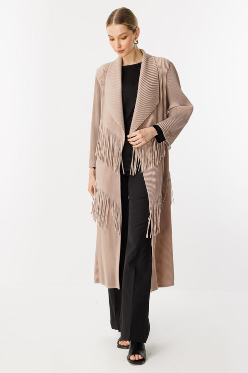 Püskül Detaylı Pardesü