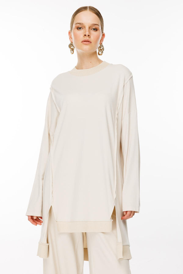 Ribana Detaylı Tunik Pantolon Takım