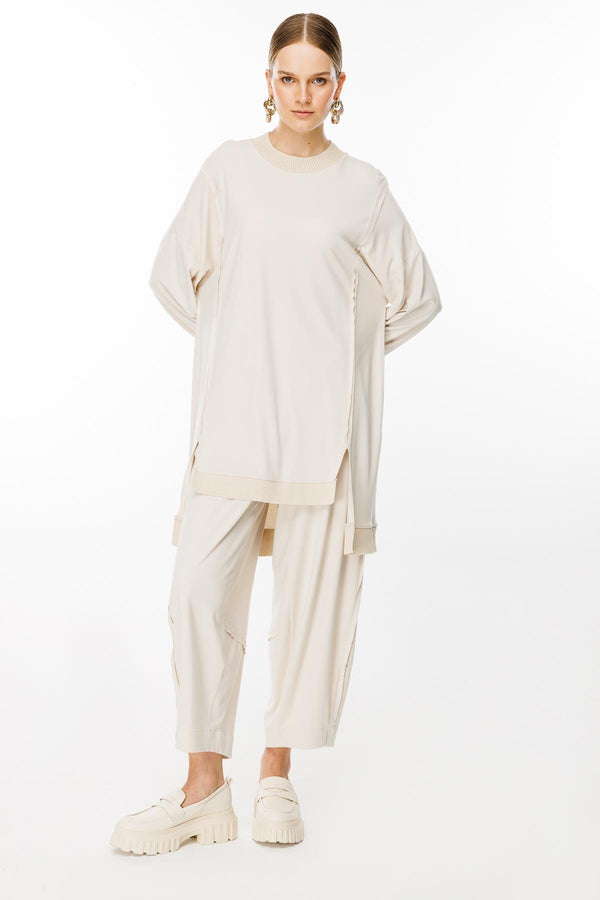 Ribana Detaylı Tunik Pantolon Takım