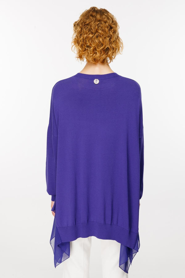 Şifon Detaylı Triko Tunik