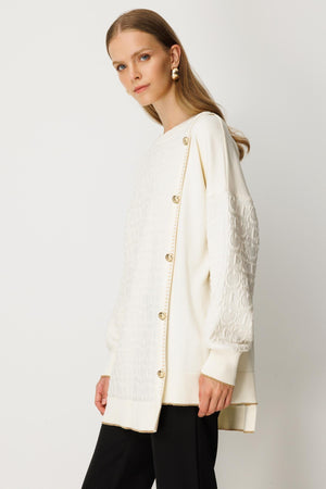 Asimetrik Triko Mixli Tunik