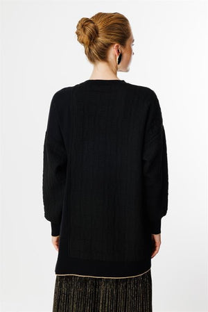 Asimetrik Triko Mixli Tunik