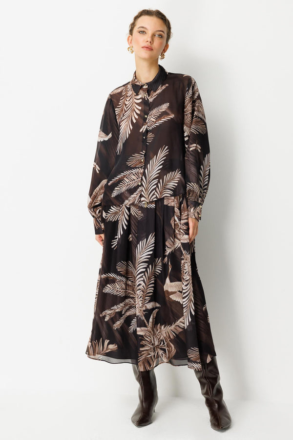 Tropikal Desenli Takım