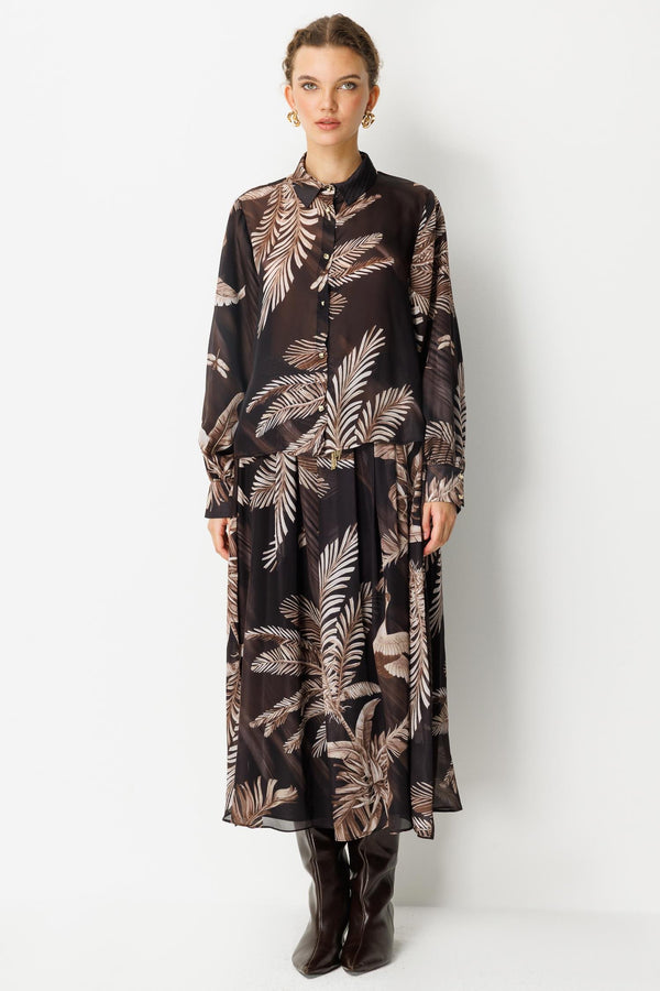 Tropikal Desenli Takım