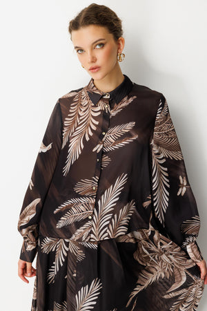 Tropikal Desenli Takım