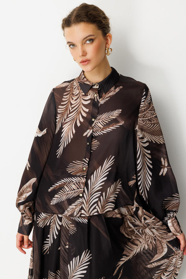 Tropikal Desenli Takım