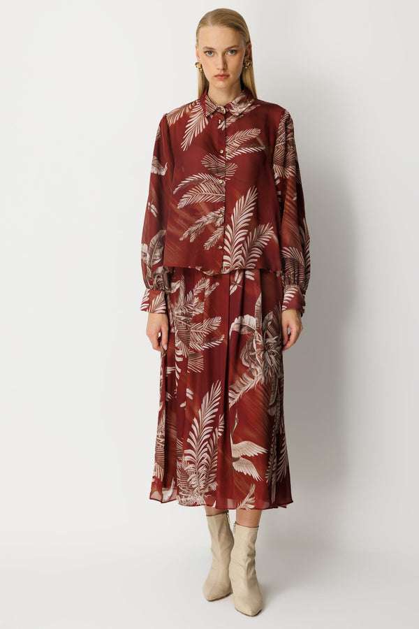 Tropikal Desenli Takım