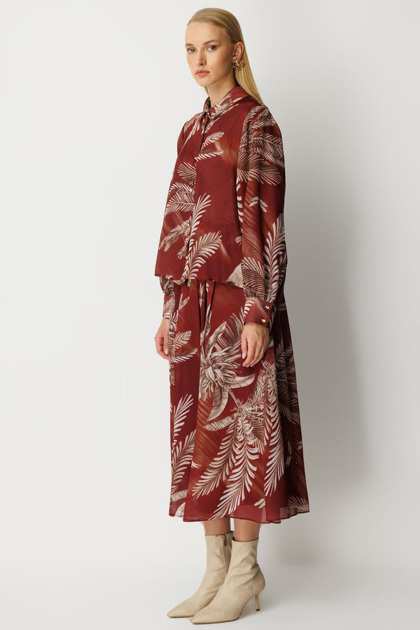 Tropikal Desenli Takım