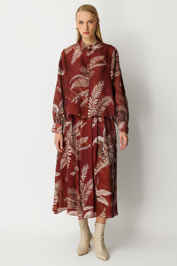 Tropikal Desenli Takım