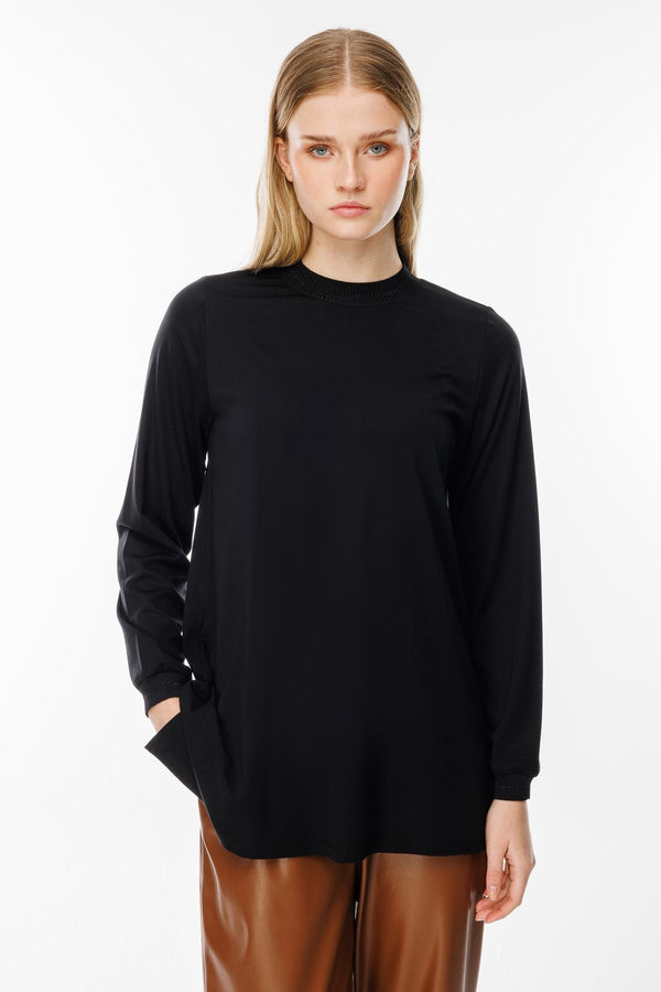 Uzun Kol Simli Tunik