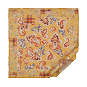 Gold Patchwork Desenli Tensel Eşarp