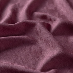 Gülkurusu Kaz Ayağı Desenli Yün İpek Şal