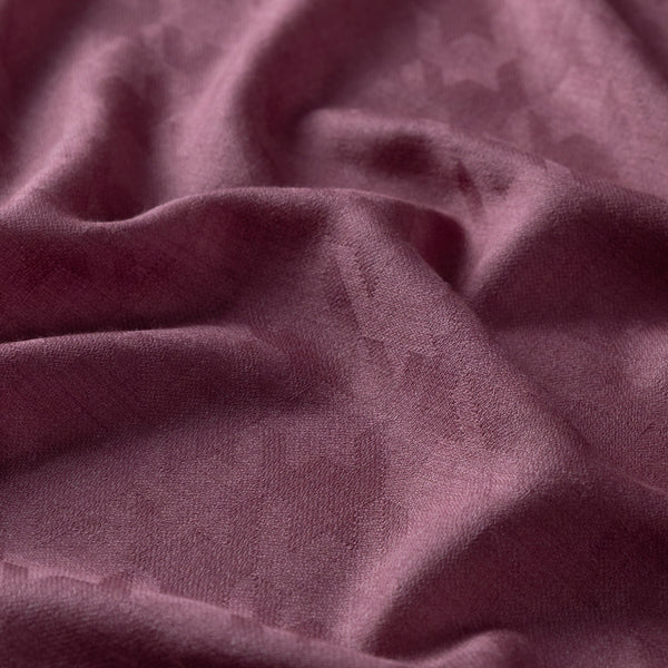 Gülkurusu Kaz Ayağı Desenli Yün İpek Şal