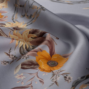 Gümüş Mono Tarh Tivil İpek Eşarp