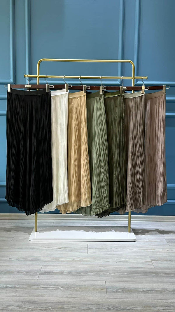 Şifon Kırıştırma Etek