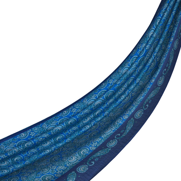 Indigo Mezopotamya Model 02 Desenli Tencel Sal
