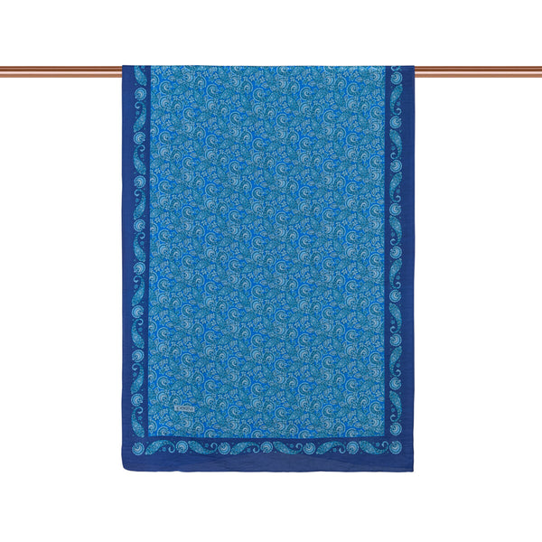Indigo Mezopotamya Model 02 Desenli Tencel Sal