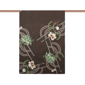 Kahverengi Efsun Desenli Tensel Şal