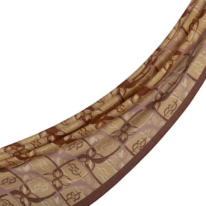 Kahverengi Gold Mono Döngü Tensel Şal