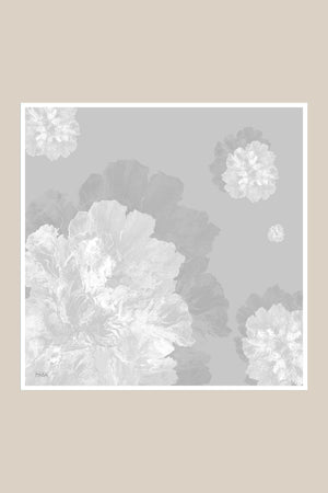 Katre Tivil İpek Eşarp 90x90 cm - Açık Gri