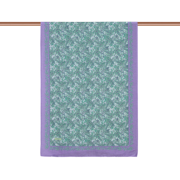 Mor Su Yeşili  Mezopotamya Model 06 Desenli Tensel Şal