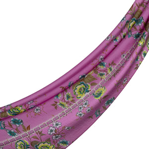 Lilyum Pembe Bahar Kafesi Desenli Tensel Şal