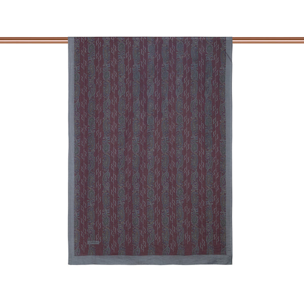 Mürdüm Füme Monogram Desenli Tensel ŞaL