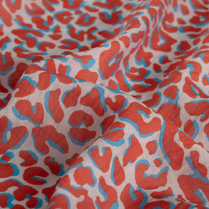 Nar Çiçeği Leopar Desenli Tensel Şal