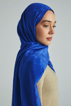 Neda Pamuk İpek Şal 70x190 cm - Saks