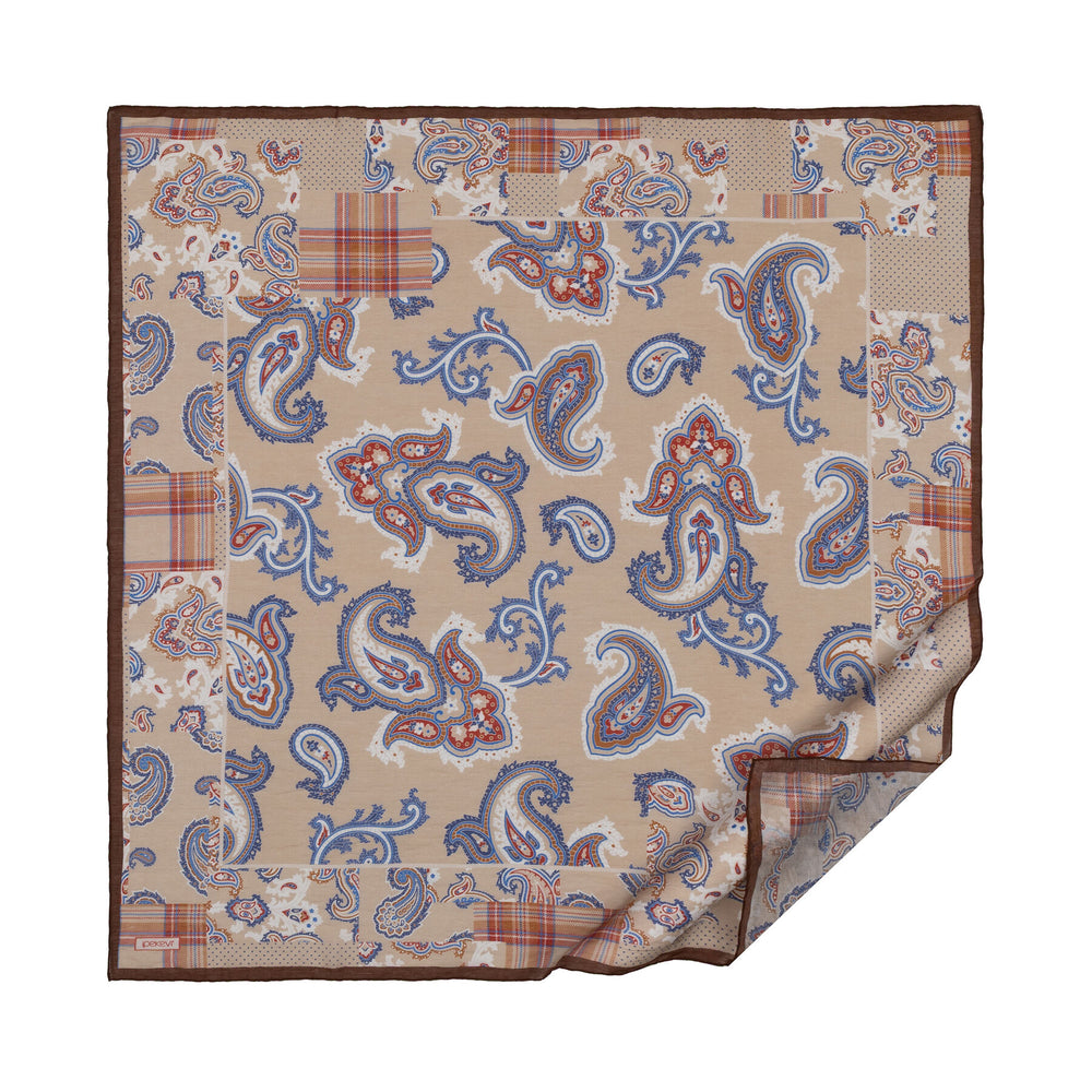 Nohut Patchwork Desenli Tensel Eşarp