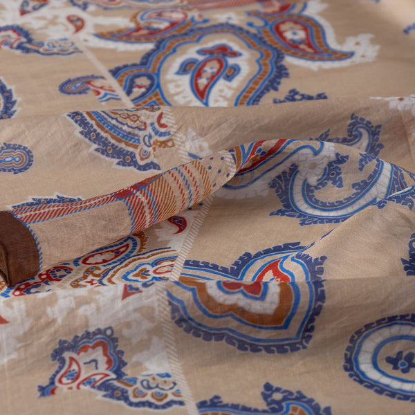 Nohut Patchwork Desenli Tensel Eşarp