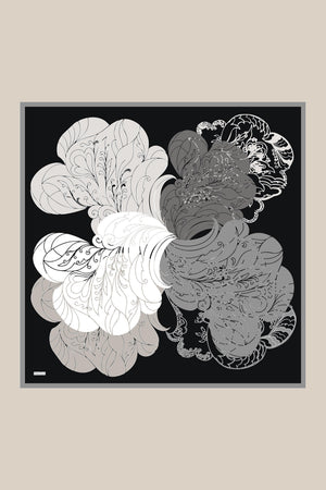 Safi Tivil İpek Eşarp 90x90 cm - Siyah