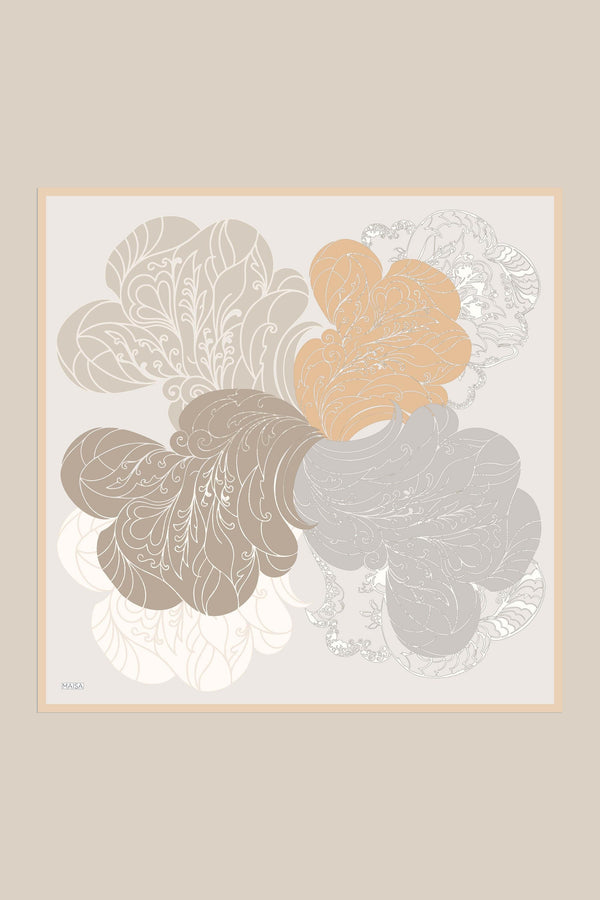 Safi Tivil İpek Eşarp 90x90 cm - Vizon