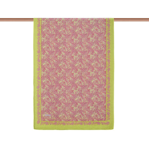 Sarı Fuşya Mezopotamya Model 06 Desenli Tensel Şal