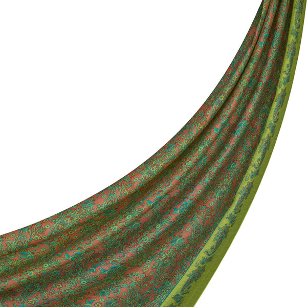 Sarı Yeşil Mezopotamya Model 06 Desenli Tensel Şal